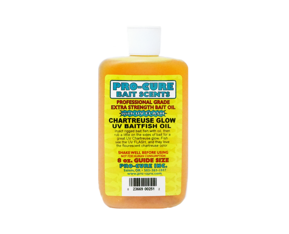 UV Bait Scents ScentFlash Oil Herring Formula/Chartreuse Dye / 2 oz.