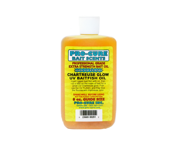 CHARTREUSE GLOW UV BAITFISH OIL