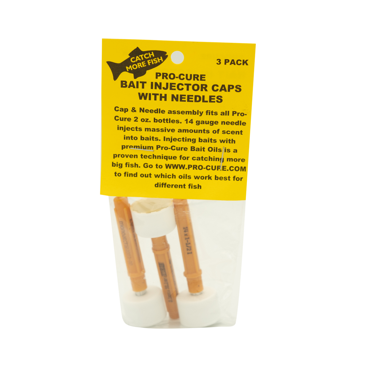 BAIT INJECTOR 2OZ CAPS WITH NEEDLES
